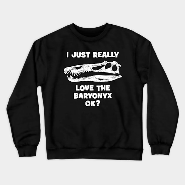 I just really love the Baryonyx Crewneck Sweatshirt by NicGrayTees